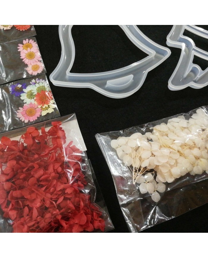 Yılbaşı Süsleme Reçine Epoksi Seti - Boya Seçmeli  - A131 1. Boya Rengi Seçiniz Sarı 2. Boya Rengi Seçiniz Mor