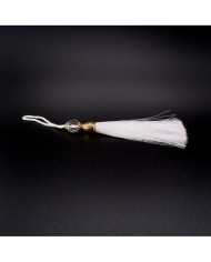 50 ADET - BONCUKLU PÜSKÜL BEYAZ - 10 CM - A