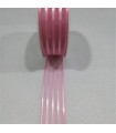 5 Metre - 5 ÇİZGİLİ ŞİFON - PEMBE - 2.5 cm