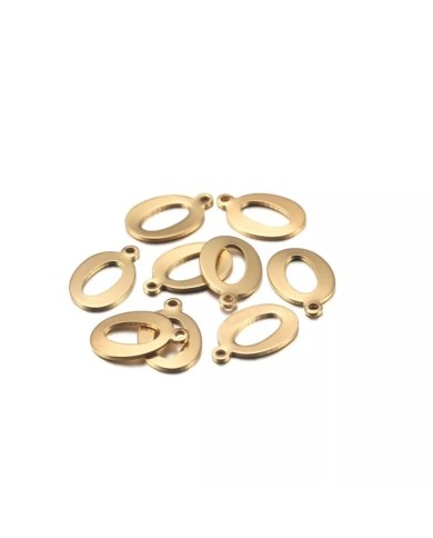 5 ADET - MİNİ HARFLER - METAL KAPLAMA KULPLU GOLD - O