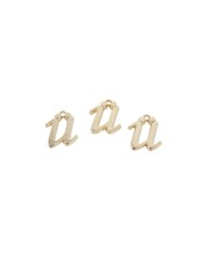 5 ADET - MİNİ HARFLER - METAL KAPLAMA KULPLU GOLD - Ü