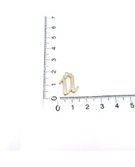 5 ADET - MİNİ HARFLER - METAL KAPLAMA KULPLU GOLD - Ü