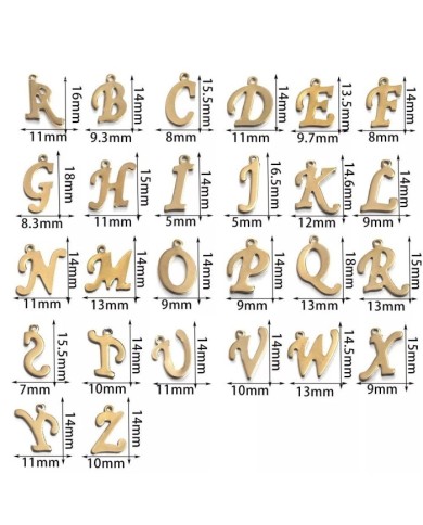 5 ADET - MİNİ HARFLER - METAL KAPLAMA KULPLU GOLD - Ü