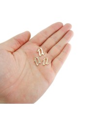 5 ADET - MİNİ HARFLER - METAL KAPLAMA KULPLU GOLD - Ü