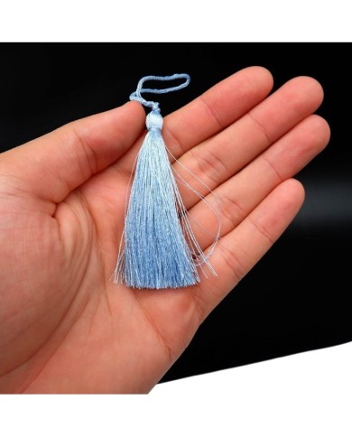 30 ADET - İPEK PÜSKÜL 7-8 CM - BEBE MAVİSİ