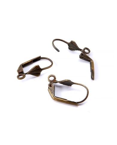 Küpe Klipsi - Antik Sarı - 2x1 cm - 5 Çift