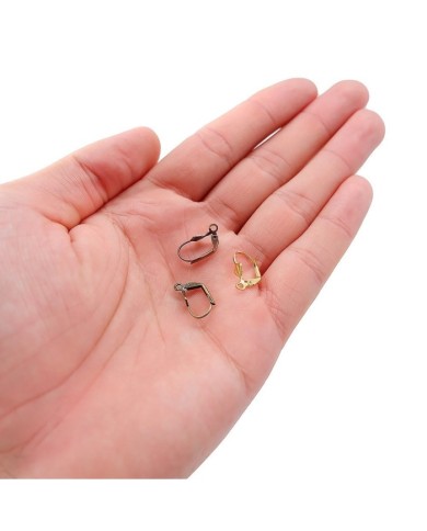 Küpe Klipsi - Antik Sarı - 2x1 cm - 5 Çift