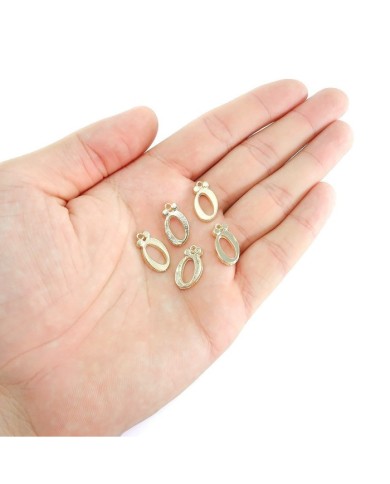 5 ADET - MİNİ HARFLER - METAL KAPLAMA KULPLU GOLD - Ö