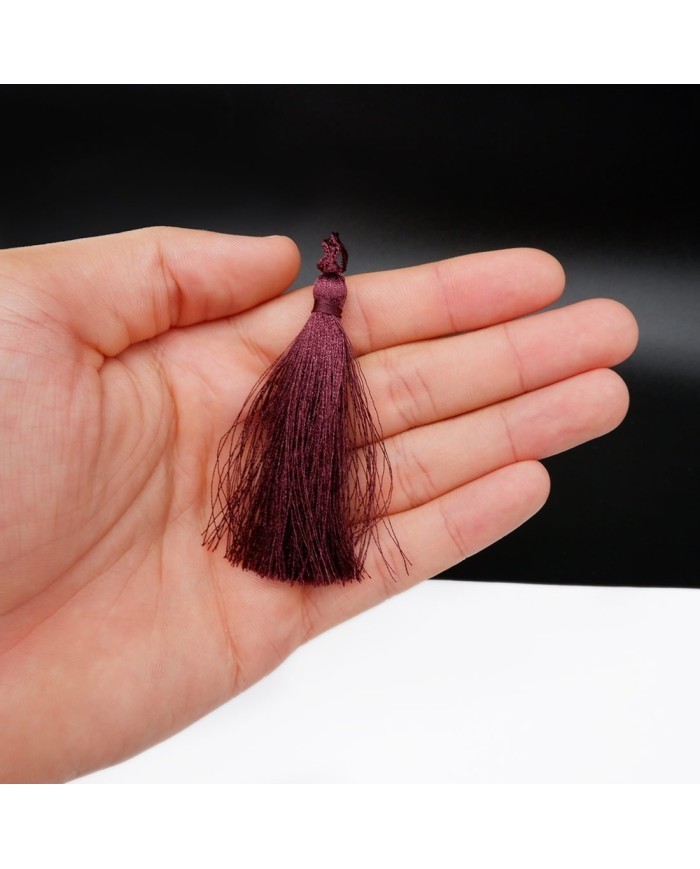 30 ADET -  İPEK PÜSKÜL 7-8 CM - BORDO