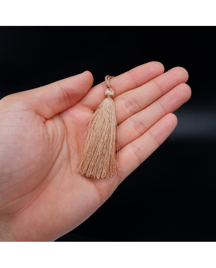 30 ADET -  İPEK PÜSKÜL 7-8 CM - BEJ