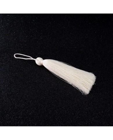 12cm İPEK Püskül - Beyaz - 10 adet