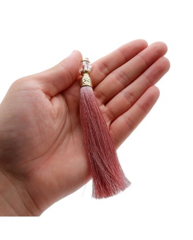 10 ADET - BONCUKLU PÜSKÜL PEMBE - 10 CM - A