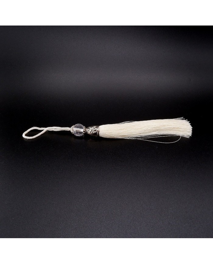 10 ADET - BONCUKLU PÜSKÜL BEYAZ - 10 CM - A