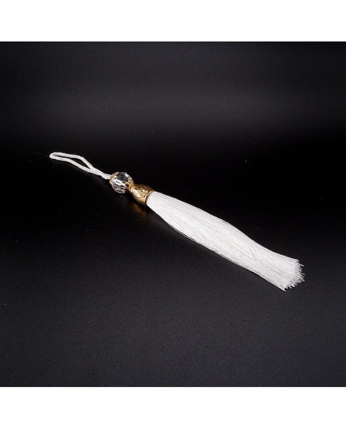 10 ADET - BONCUKLU PÜSKÜL BEYAZ - 10 CM - A