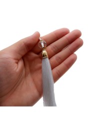 10 ADET - BONCUKLU PÜSKÜL BEYAZ - 10 CM - A