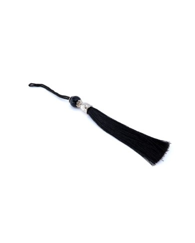 100 Adet - Boncuklu Püskül Siyah - 10 cm - G