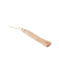 100 Adet - Boncuklu Püskül Bej - 10 cm - A