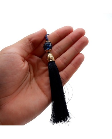 100 Adet - Boncuklu Püskül Lacivert - 10 cm - A