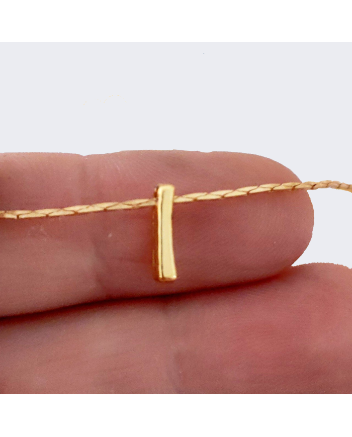 "I" Mini Harfler Lak Kaplama Gold 3 Adet