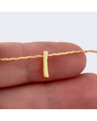 "I" Mini Harfler Lak Kaplama Gold 3 Adet