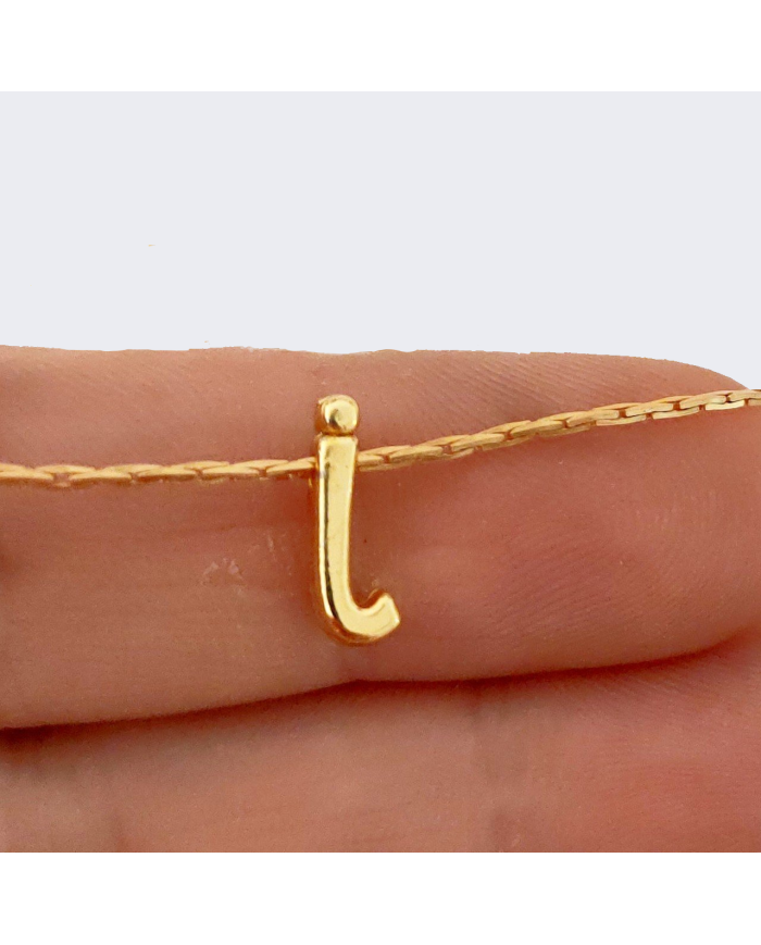 "J" Mini Harfler Lak Kaplama Gold - 3 Adet