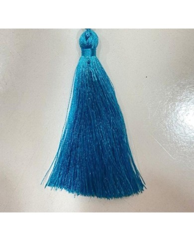 10 ADET - İPEK PÜSKÜL 7-8 CM - BEBE MAVİSİ