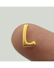 "L" Mini Harfler Lak Kaplama Gold - 3 Adet