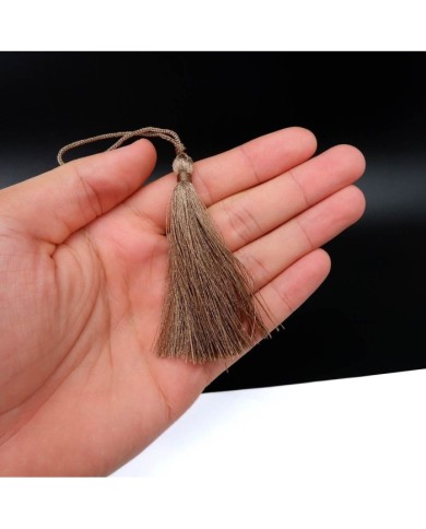 10 ADET - İPEK PÜSKÜL 7-8 CM - KOYU BEJ