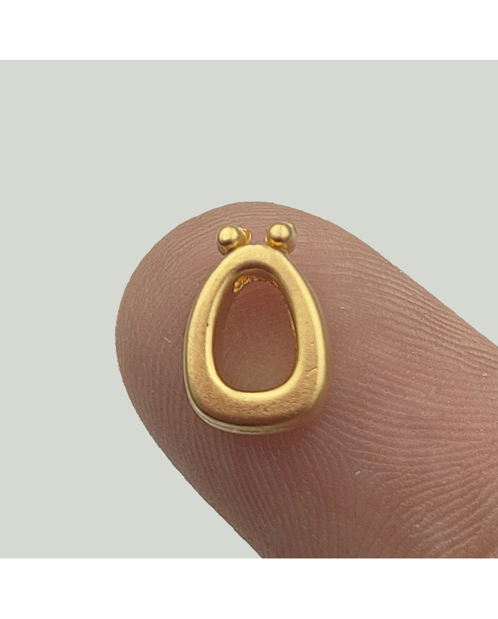 "Ö" Mini Harfler Lak Kaplama Gold - 3 Adet
