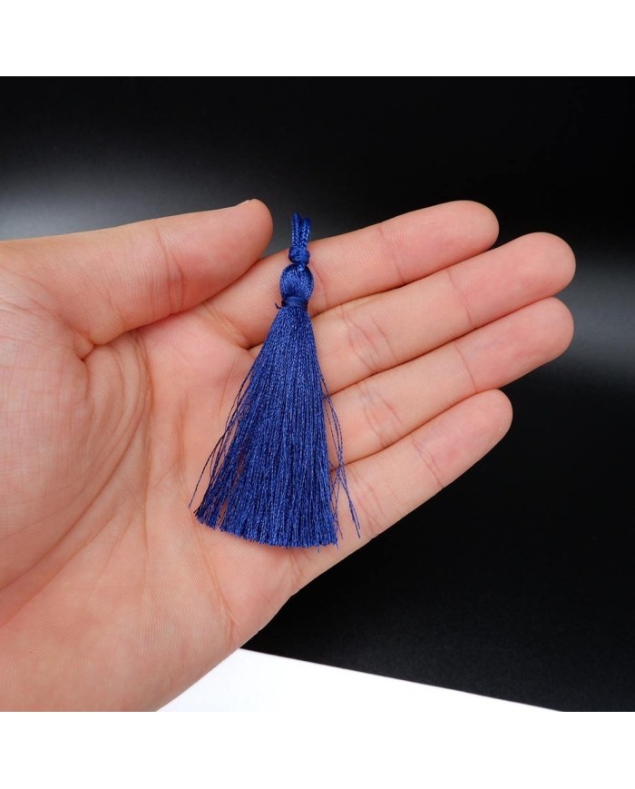 30 ADET - İPEK PÜSKÜL 7-8 CM - SAKS MAVİ