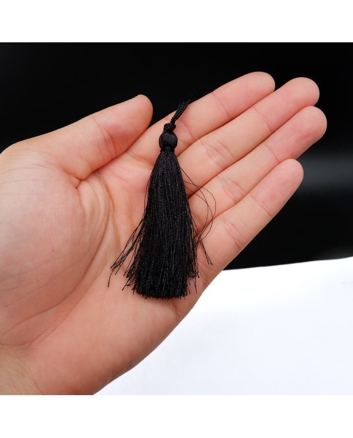 30 ADET - İPEK PÜSKÜL 7-8 CM - SİYAH