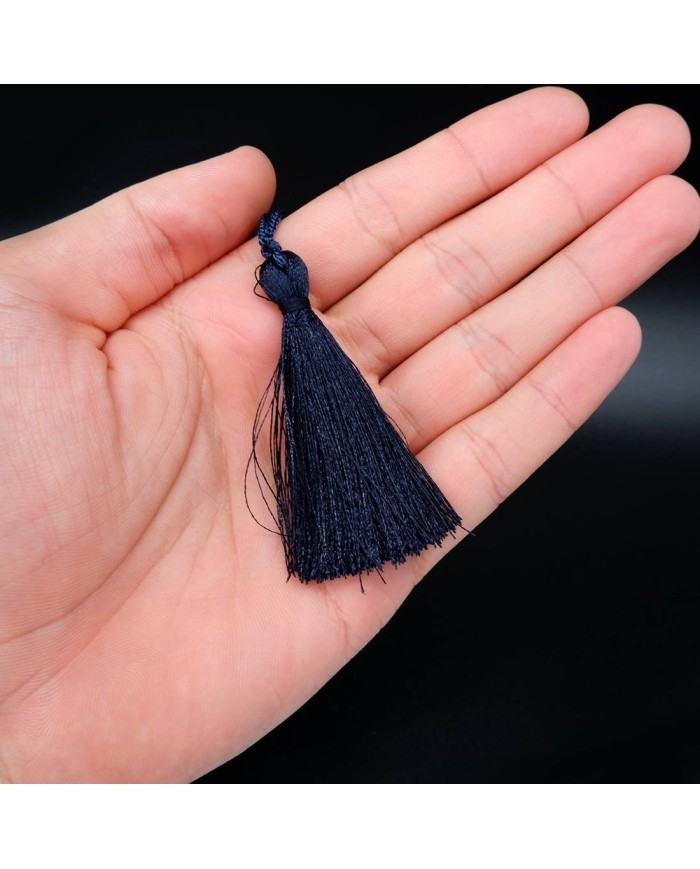 30 ADET -  İPEK PÜSKÜL 7-8 CM - LACİVERT