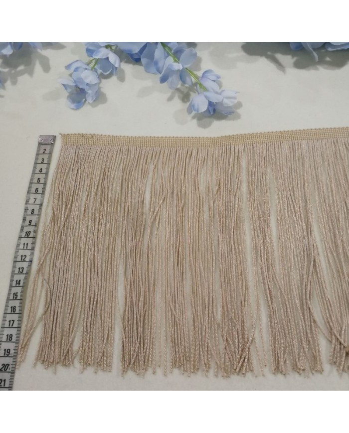 5 Metre - İp Saçak 20 cm Bej
