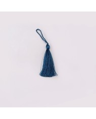 30 ADET - İPEK PÜSKÜL 7-8 CM - SAKS MAVİ