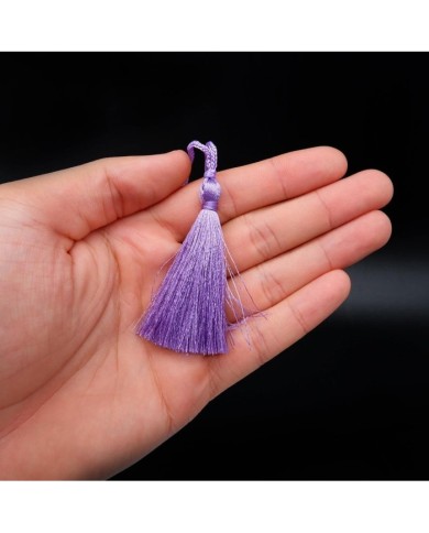 50 ADET - İPEK PÜSKÜL 7-8 CM  - LİLA