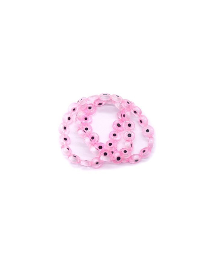 Cam Nazar Boncuk -pembe- 8x4mm