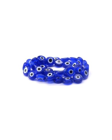 Cam Nazar Boncuk -Gece Mavisi- 8x4mm