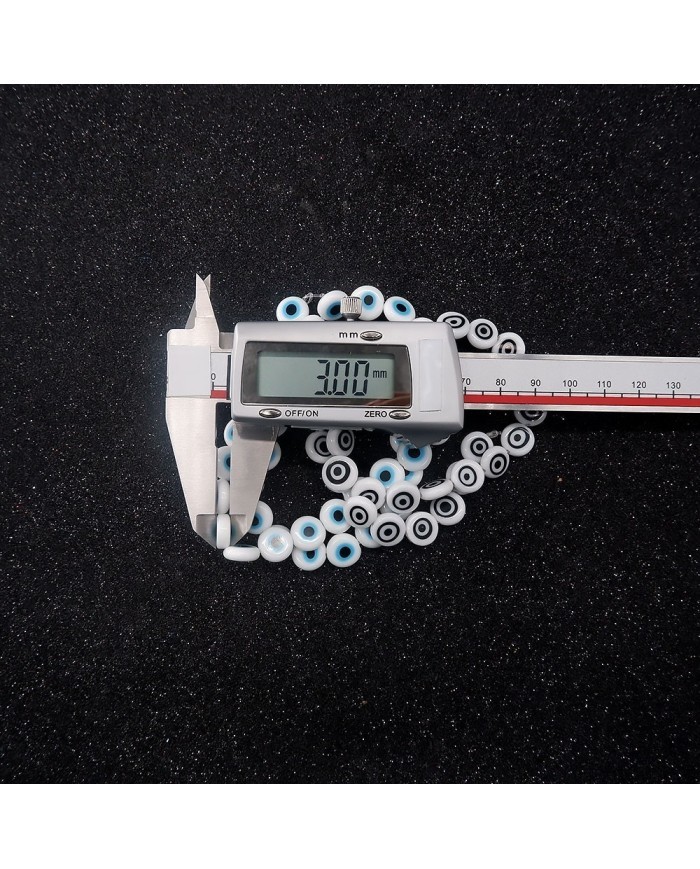 CAM NAZAR BONCUĞU YUVARLAK - SİYAH