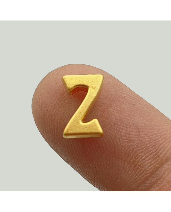 "Z" Mini Harfler Lak Kaplama Gold - 3 Adet