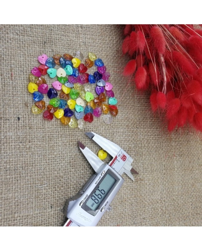 Kalp Şeklinde Oya Boncukları - 1 Kg