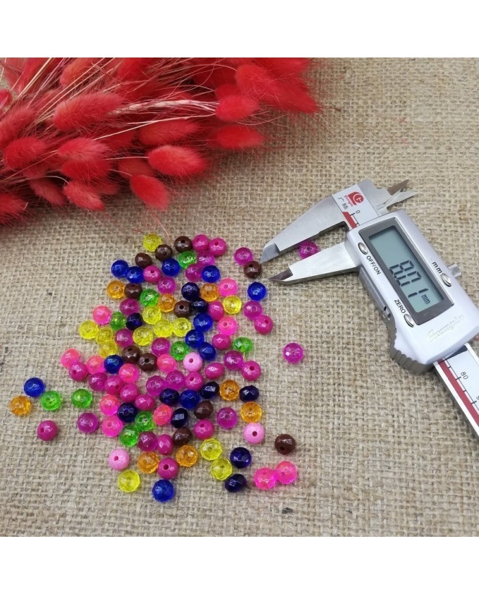Elips Disko Topu Şeklinde Oya Boncukları - 1 Kg