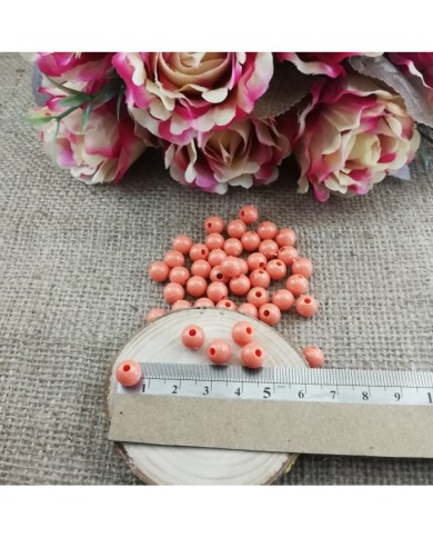 Plastik İnci Boncuk - Mercan 8 mm - 1 Kg