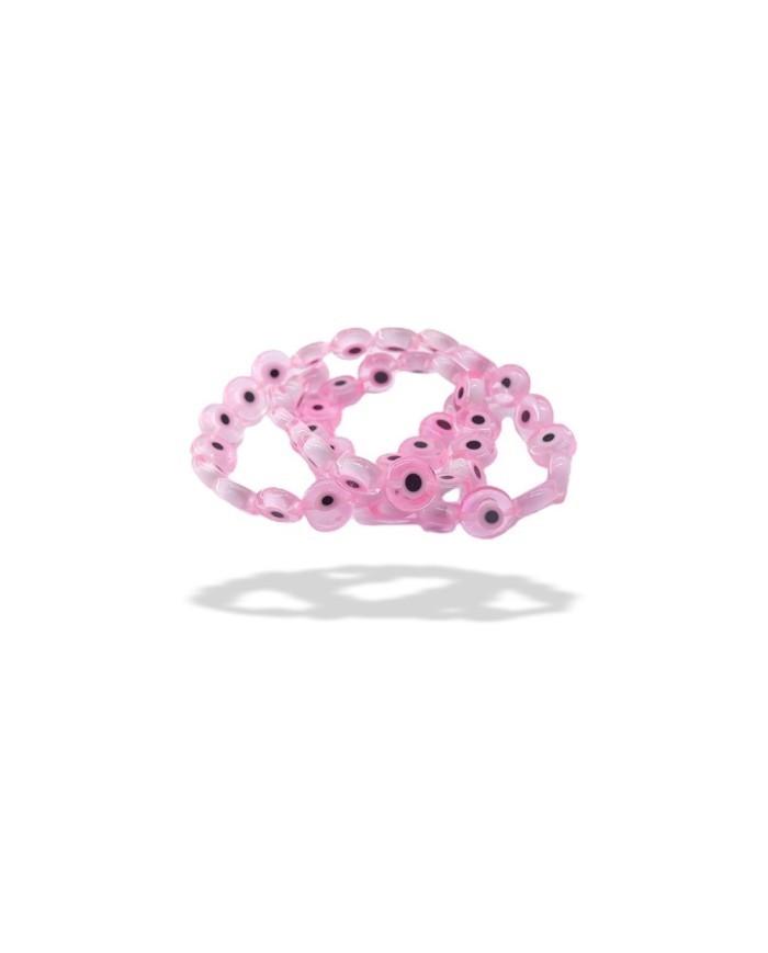 Cam Nazar Boncuk -pembe- 8x4mm