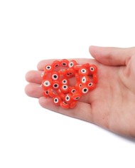 Cam Nazar Boncuk -Kırmızı- 8x4mm