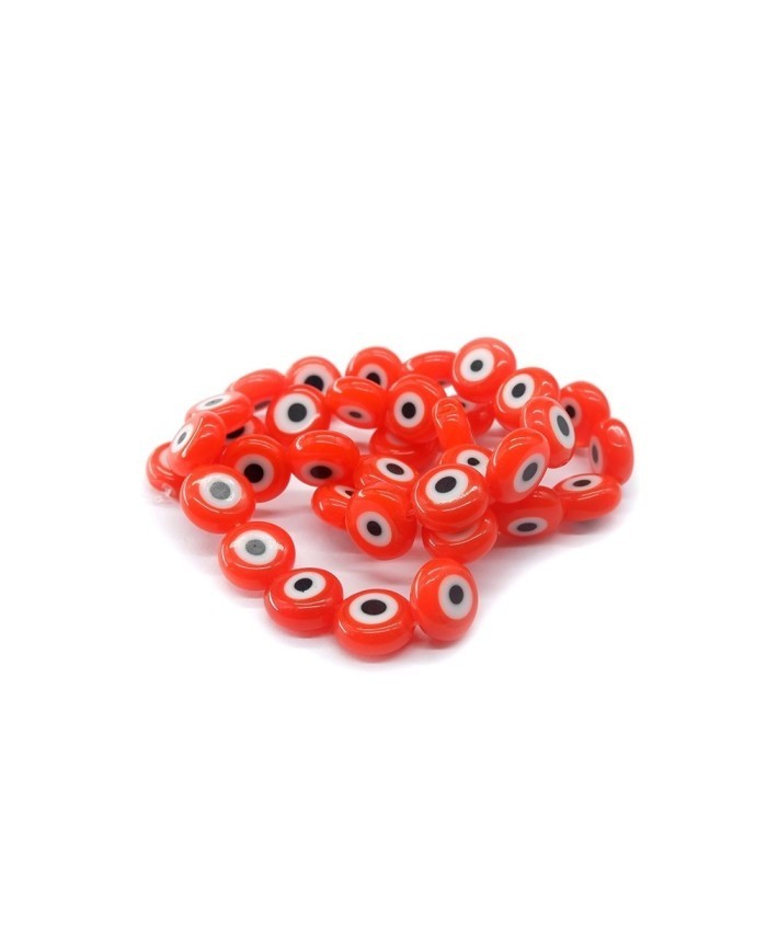 Cam Nazar Boncuk -Kırmızı- 8x4mm