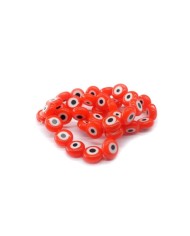 Cam Nazar Boncuk -Kırmızı- 8x4mm