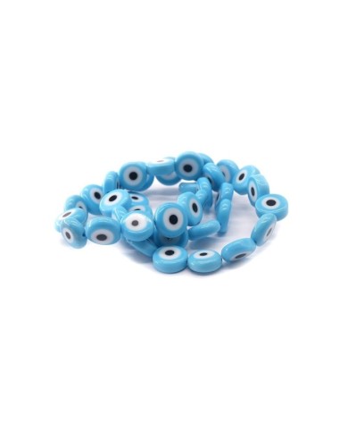 Cam Nazar Boncuk -mavi- 8x4mm