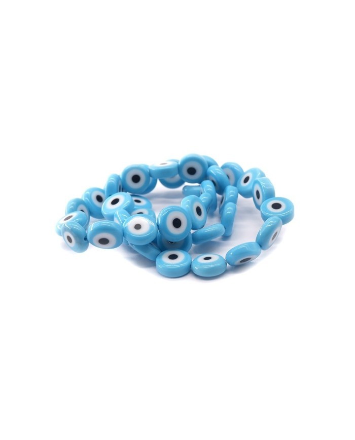 Cam Nazar Boncuk -mavi- 8x4mm