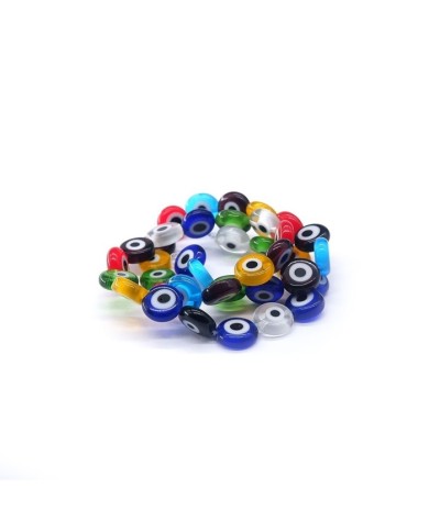 Cam Nazar Boncuk -Karışık- 8x4mm