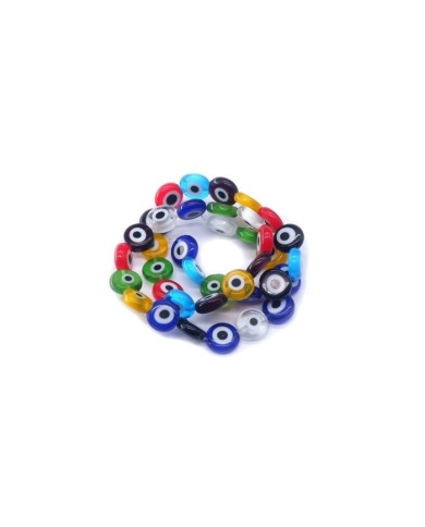 Cam Nazar Boncuk -Karışık- 8x4mm